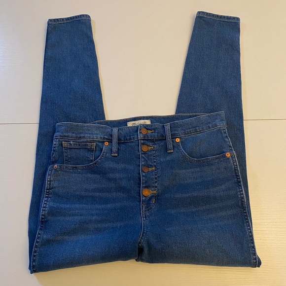 Madewell 10" High Rise Skinny Exposed Button Fly Size 31 - Picture 2 of 15